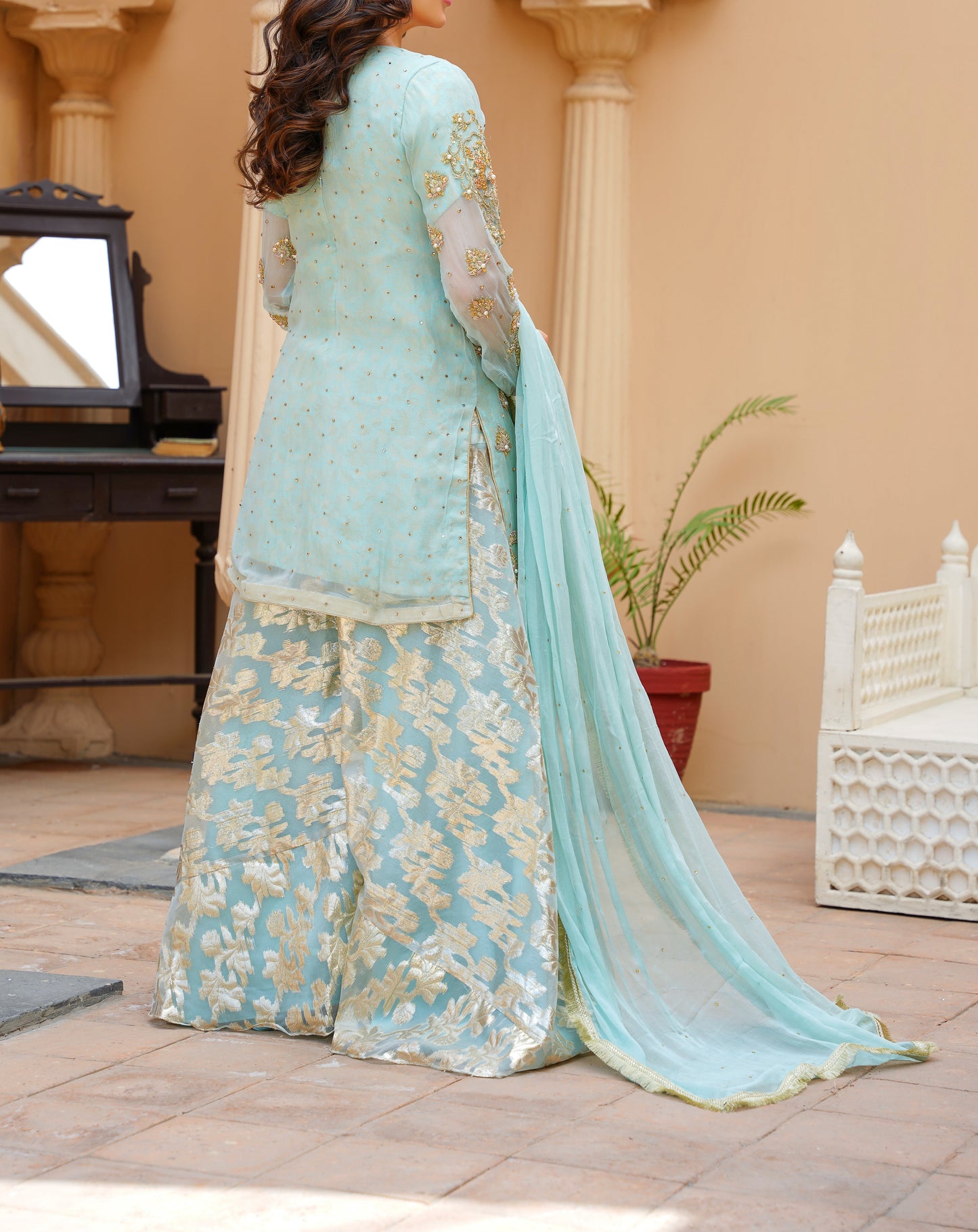WOMEN'S PRET MEHRUNNISA | N-274 | Peach